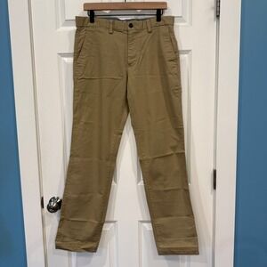 Gap Mens Straight Fit Chino Pants Khaki Tan Size 32x32 Cotton Casual Trousers